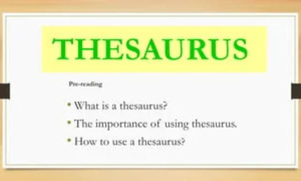 Thesaurus Book